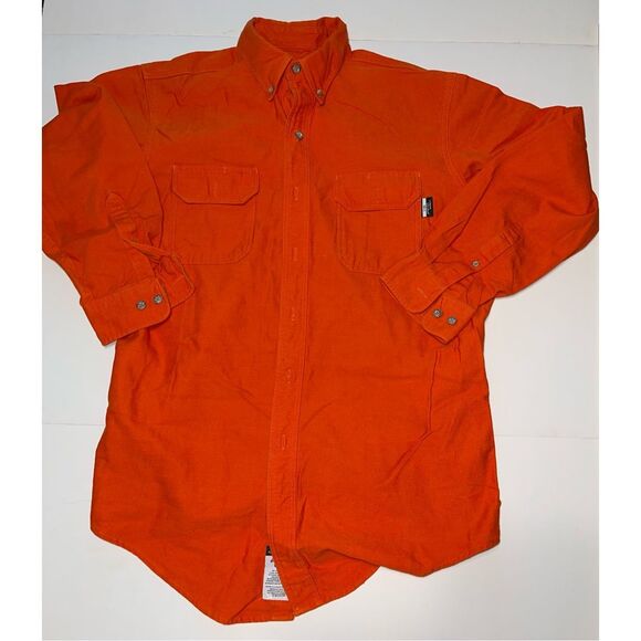 RIVERSIDE PROTECTIVD APPAREL FR Safety Orange Hunting Outdoor Mens Shirt USA - Picture 1 of 8